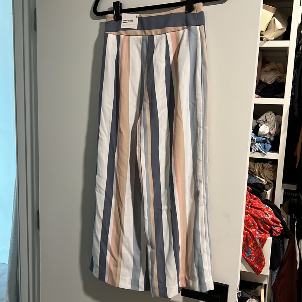 Express High Rise Cropped Culottes Size 0 - Picture 2 of 4